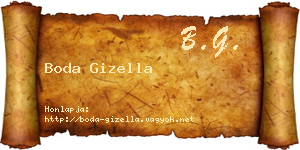 Boda Gizella névjegykártya